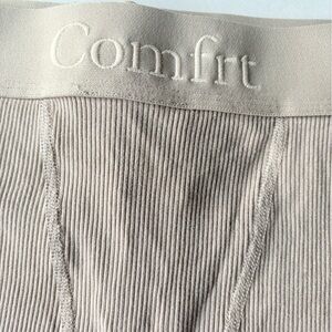 Comfrt Rib Contour Boxer Size L Tan Desert Lounge